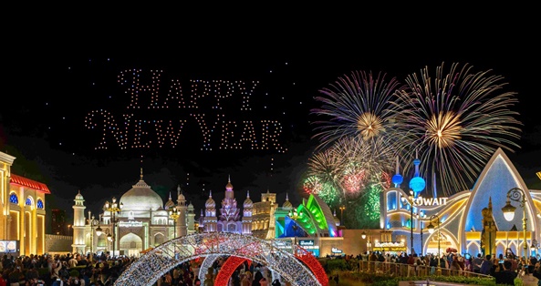 Global Village ushers in 2026 with seven fireworks displays & drone shows
