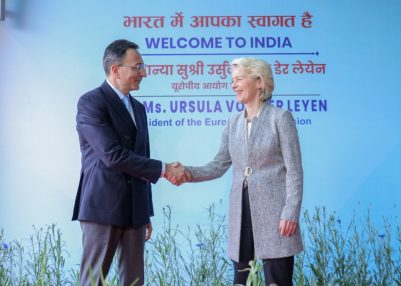 युरोपीय संघाच्या अध्यक्ष उर्सुला व्हॉन डेअर लाईएन यांचं भारत दौऱ्यासाठी नवी दिल्लीत आगमन