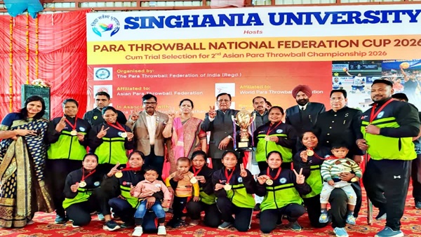 Para Throwball National Federation Cup 2026: Jharkhand’s women’s team clinched the gold medal