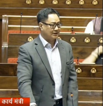Union Minister Kiren Rijiju condemns LoP Rahul Gandhi for disrupting proceedings of Parliament