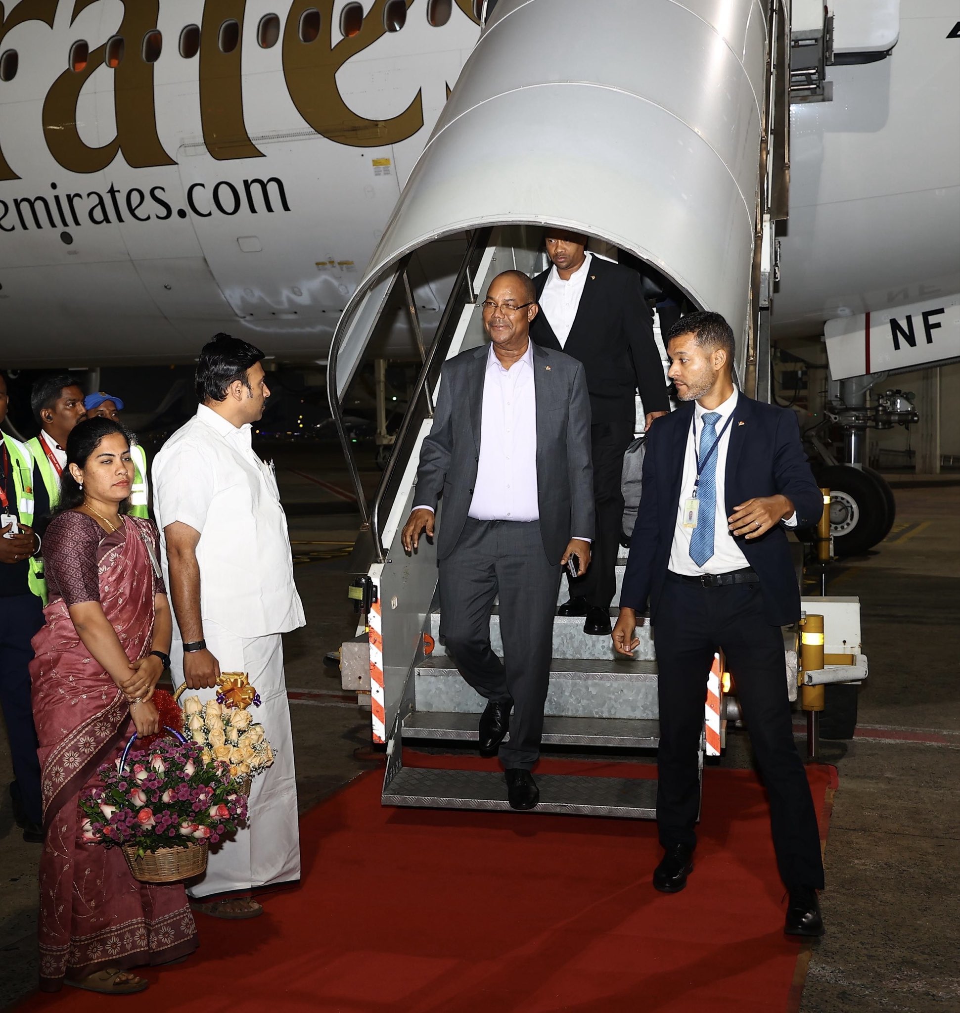 सेशेल्स के राष्ट्रपति डॉ. पैट्रिक हर्मिनी पांच दिवसीय भारत दौरे पर चेन्नई पहुंचे