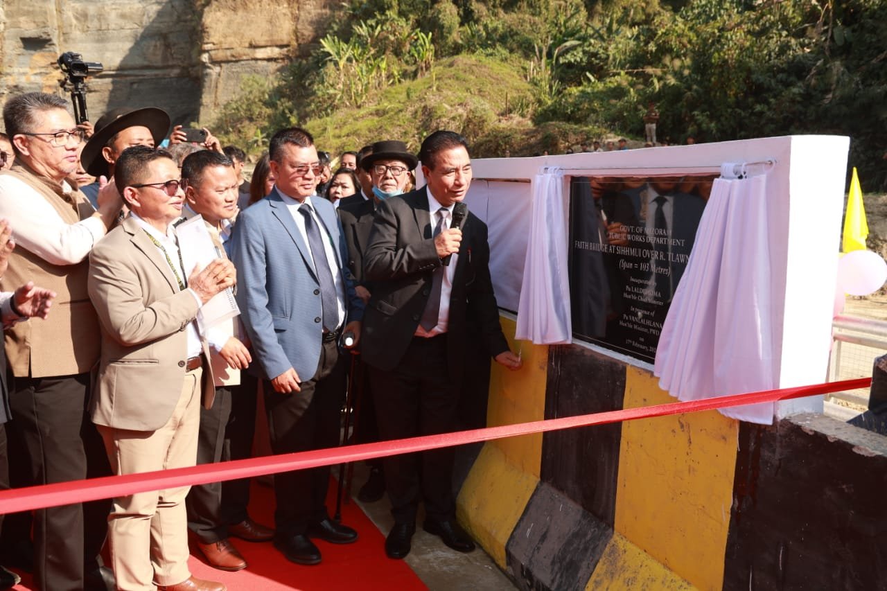 Mizoram CM Lalduhoma inaugurates Lengtekai bridge over Tlawng River