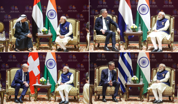 PM Modi holds series of bilateral meetings with world leaders on sidelines of India AI Impact Summit