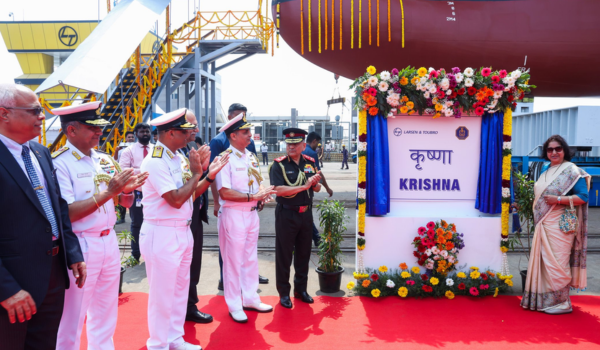 First Indigenous Cadet Training Ship Launched at L&T Kattupalli in Chennai