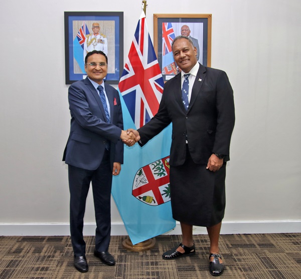 India’s High Commissioner to Fiji Suneet Mehta holds meeting with Fiji’s Foreign Affairs & External Trade Minister Sakiasi Ditoka