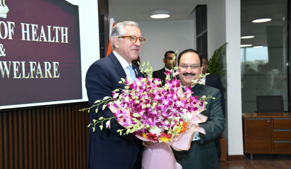 Union Minister Nadda meets his Brazilian counterpart Alexandre Padilha in New Delhi