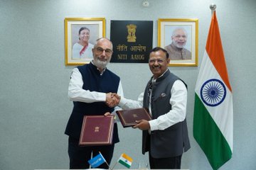 नीति आयोग और यूनिसेफ इंडिया ने पोषण और स्वास्थ्य परिणामों को मजबूत करने के लिए आशय पत्र पर हस्ताक्षर किए