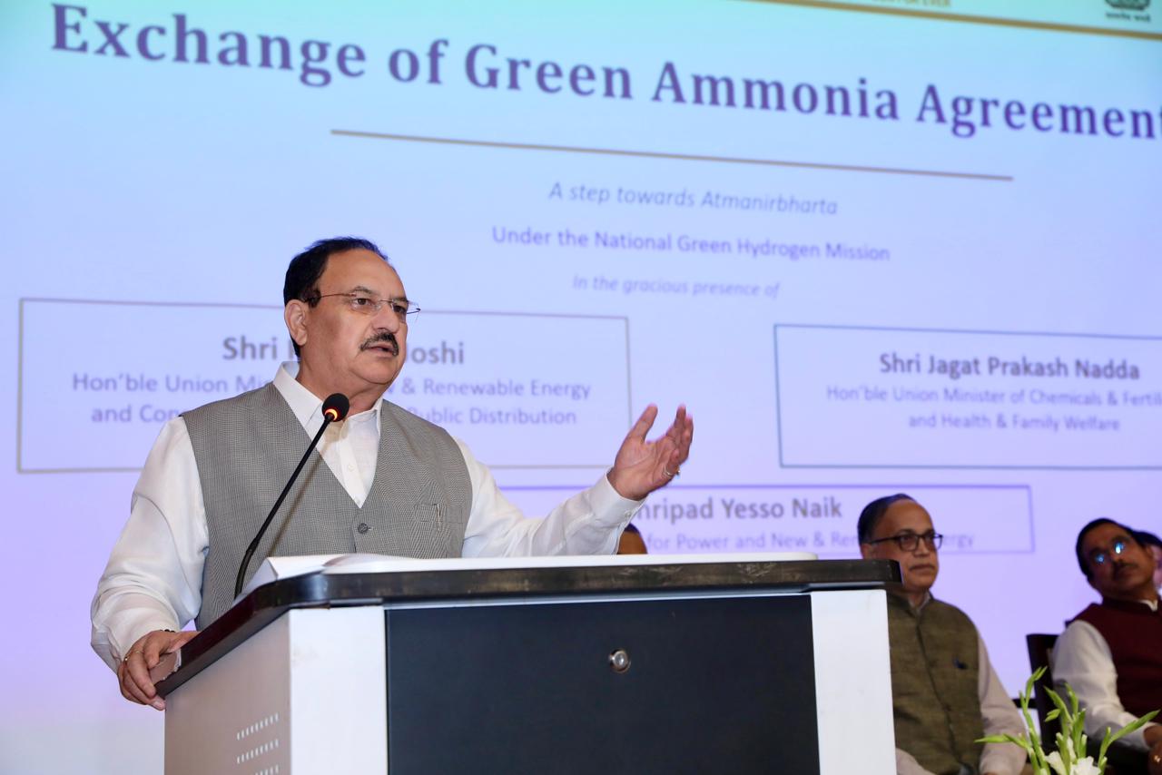 Green ammonia agreements mark a significant step towards building self-reliant nation: Union Minister JP Nadda