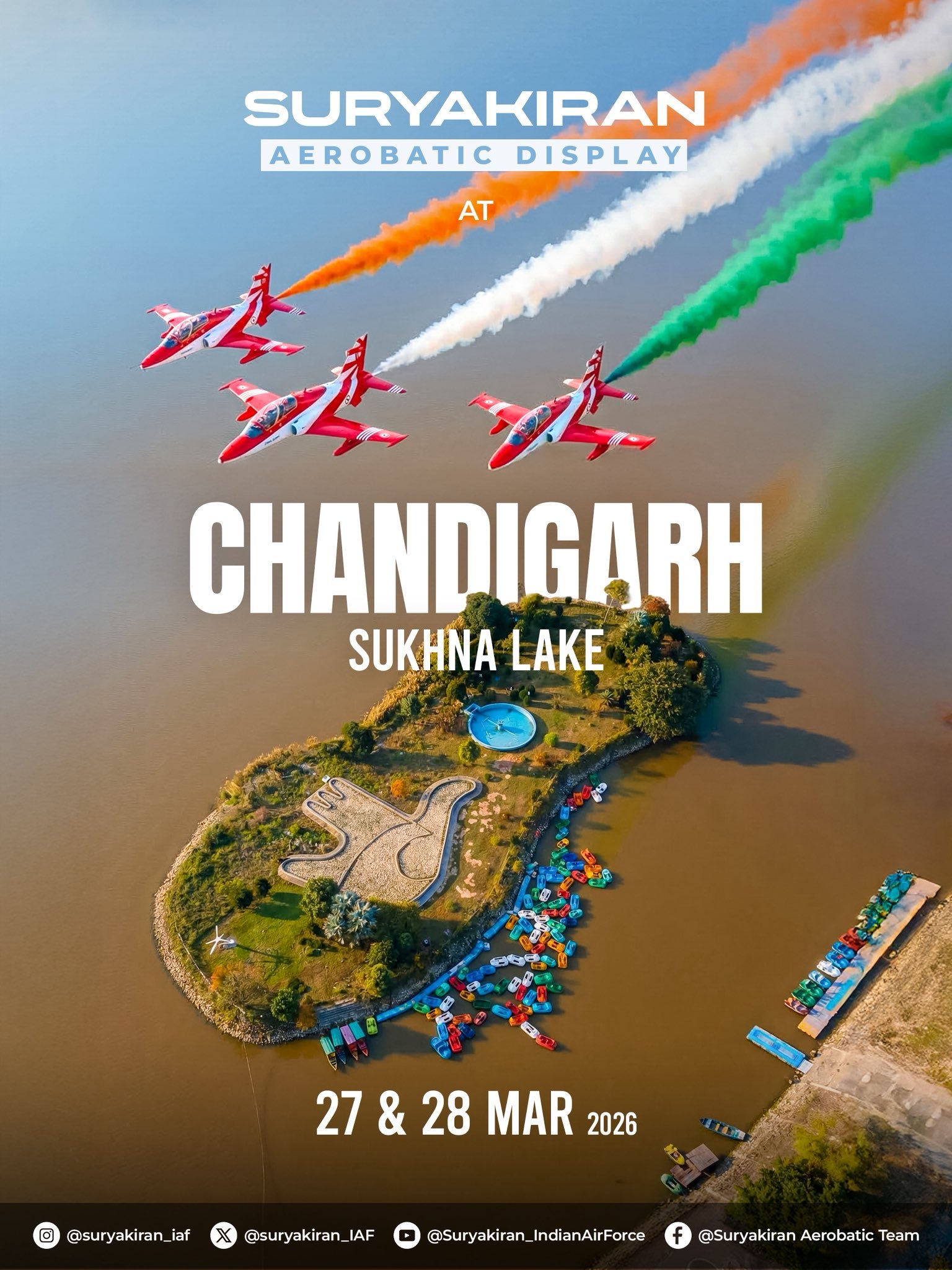 Indian Air Force’s Surya Kiran Aerobatic Team to Perform Two-Day Air Show in Chandigarh