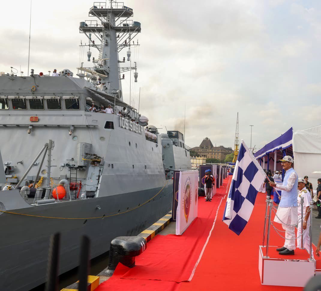 MoS for Defence Sanjay Seth flags off Indian Ocean Ship SAGAR from Mumbai