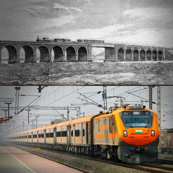 भारत की पहली यात्री ट्रेन के 173 वर्ष, रेल मंत्री अश्विनी वैष्णव ने साझा की पुरानी तस्वीर