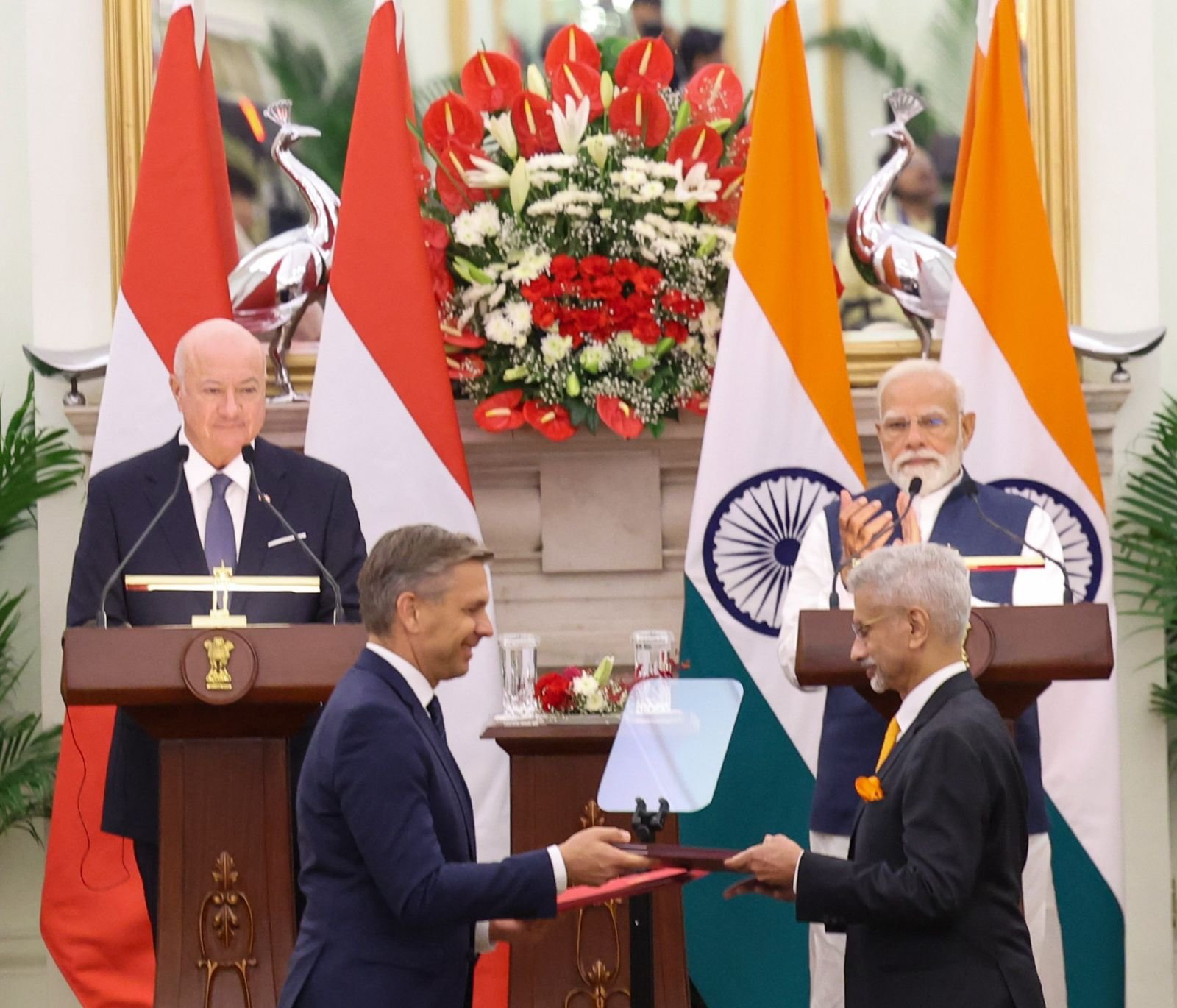 प्रधानमंत्री मोदी, ऑस्ट्रिया चांसलर डॉ. स्टॉकर के बीच वार्ता, कई समझौतों का आदान-प्रदान