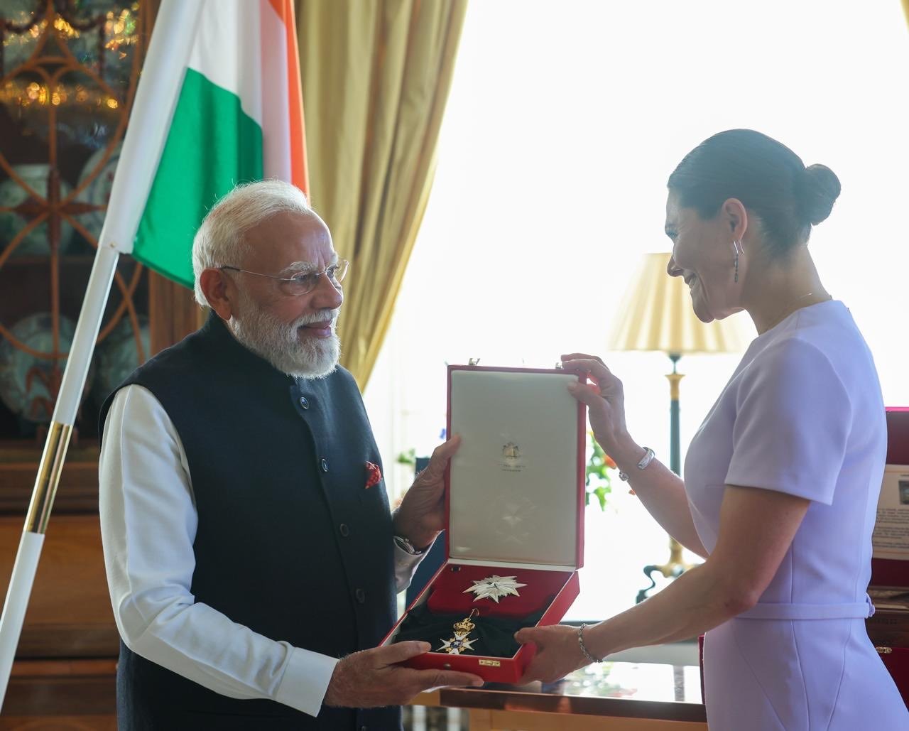 भाजपा ने प्रधानमंत्री मोदी को स्वीडन के सर्वोच्च सम्मान से सम्मानित किए जाने को देश के लिए गौरव बताया