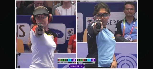 ISSF WC:  Esha  Singh breaks World Record in Women’s 25-meter pistol event, clinching gold
