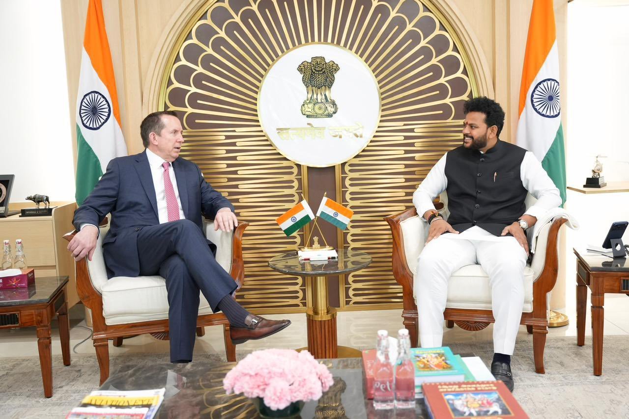 Civil Aviation Minister Ram Mohan Naidu meets Pratt and Whitney Global President, Shane Eddy