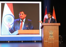 Commerce Minister Piyush Goyal interacts with Indian diaspora at community reception in Toronto