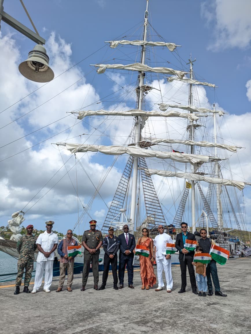 INS Sudarshini arrives at Antigua after historic trans-Atlantic passage under Lokayan 26 expedition