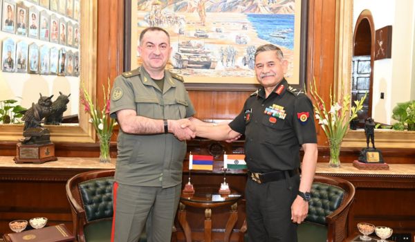 Armenian Armed Forces Chief Lt Gen Edvard Asryan calls on Army Chief Gen Upendra Dwivedi