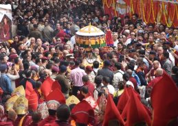 Hundreds gather in Sikkim’s Gangtok for sacred final journey of Fourth Dodrupchen Rinpoche’s Kudung