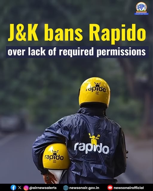 J&K: Authorities impose ban on Rapido bike cab service