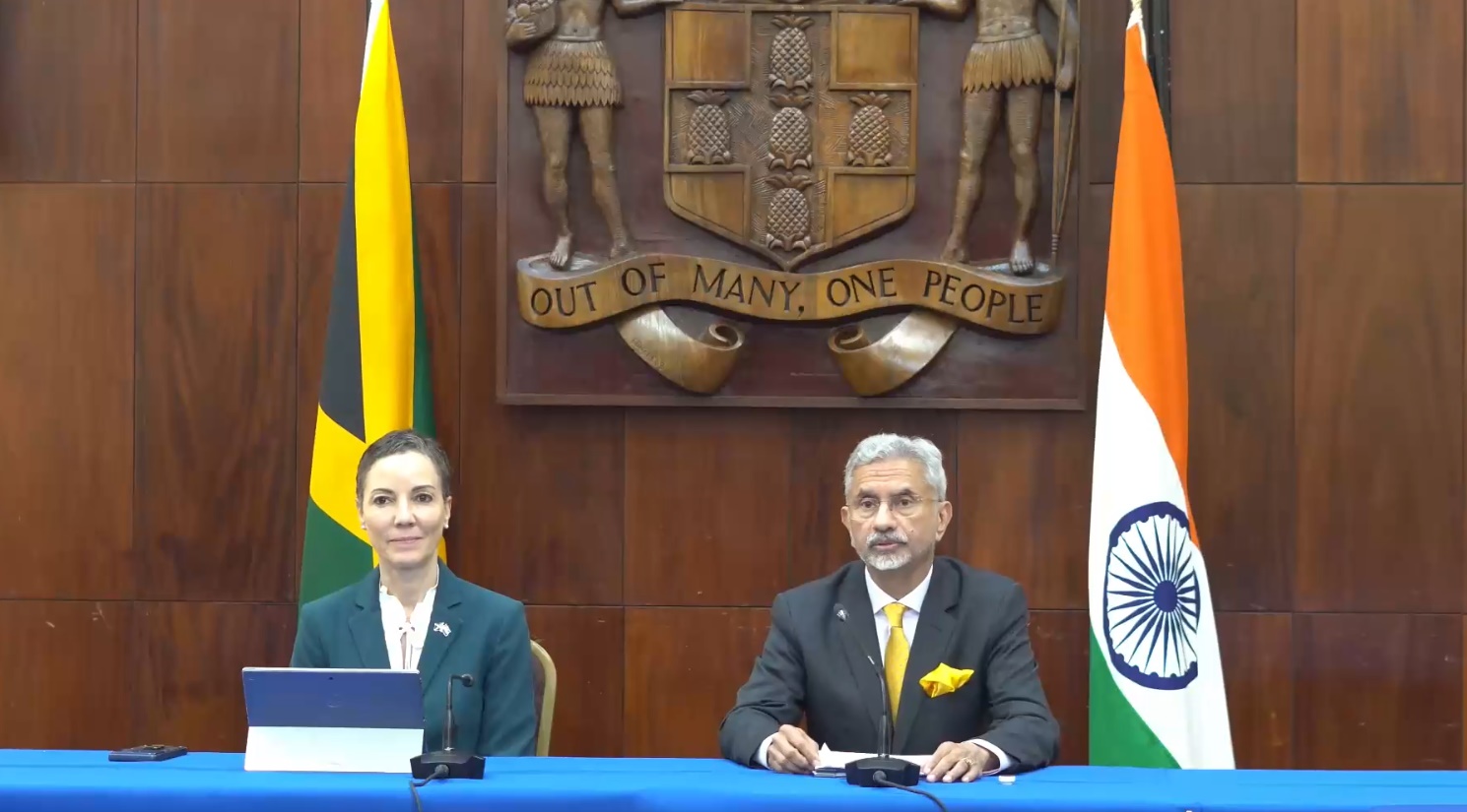 External Affairs Minister S Jaishankar holds talks with his Jamaican counterpart Kamina J Smith