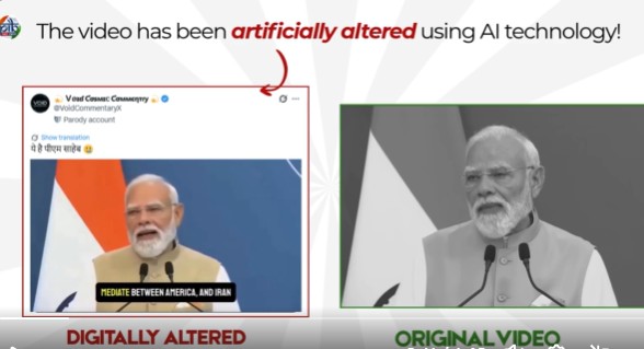 प्रधानमंत्री मोदी से जुड़े फर्जी वायरल वीडियो का सरकार ने खंडन किया