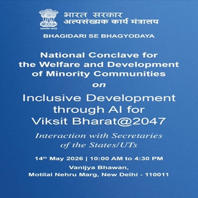 National Conclave tomorrow on inclusive development of Minorities through AI for Viksit Bharat