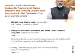 Cabinet approves scheme for Assistance in Ration Transport & Handling-Income with Automation in PDS