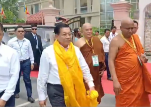 म्यांमा के राष्ट्रपति यू मिन आंग ह्लाइंग पांच दिन की भारत यात्रा पर बिहार पहुंचे