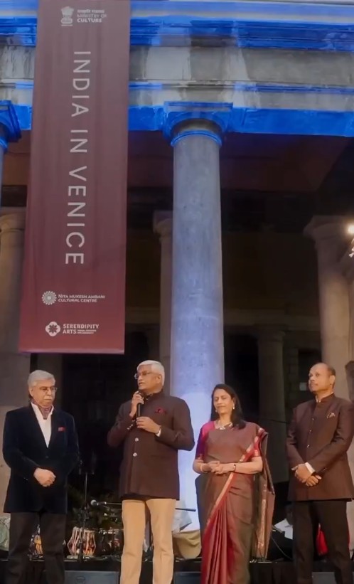 Union Minister Gajendra Singh Shekhawat inaugurates National Pavilion of India at 61st International Art Exhibition