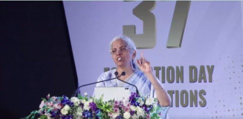 वित्त मंत्री निर्मला सीतारामन ने कहा कि घरेलू अर्थव्‍यवस्‍था लचीली बनी हुई है