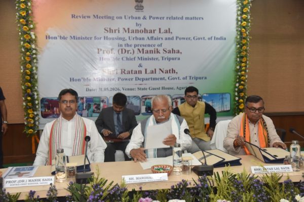 Union Minister Manohar Lal announces urban sanitation and power infrastructure initiatives for Tripura