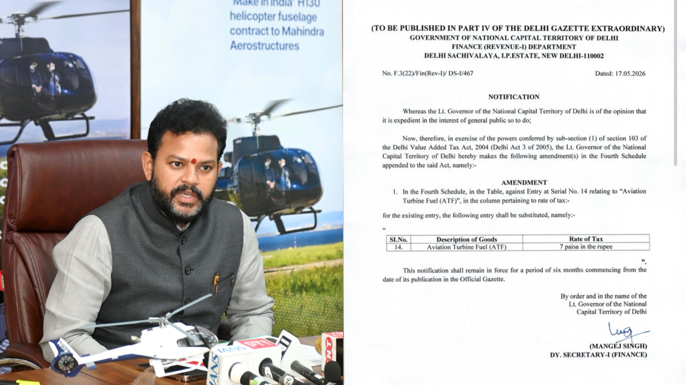 नागरिक उड्डयन मंत्री राम मोहन नायडू ने एटीएफ पर वैट घटाने के दिल्ली सरकार के फैसले की सराहना की