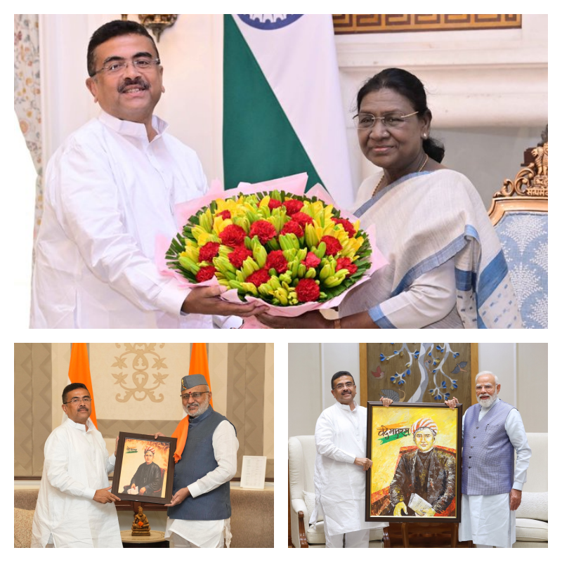 प. बंगाल के मुख्‍यमंत्री शुभेन्‍दु अधिकारी ने राष्ट्रपति, उपराष्ट्रपति और प्रधानमंत्री से की मुलाकात