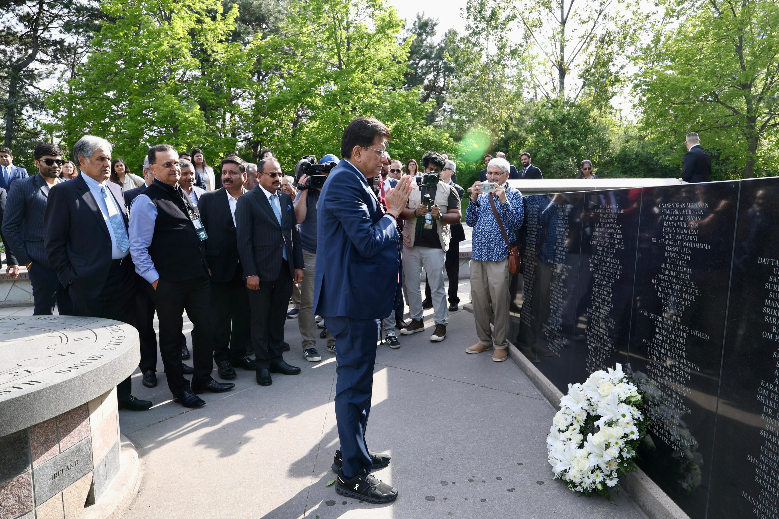 Union Minister Piyush Goyal pays tribute to Air India Flight 182 bombing victims in Canada