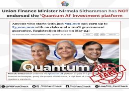 Govt debunks fake AI-generated video falsely linking FM Nirmala Sitharaman to investment scheme