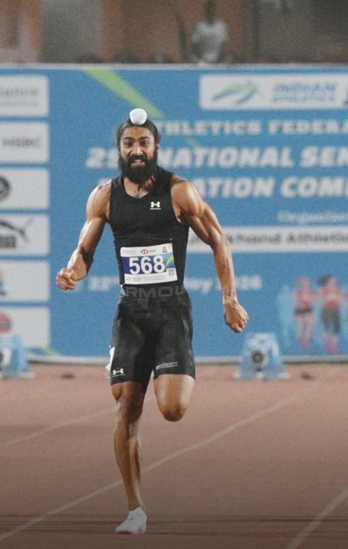 Gurindervir Singh wins men’s 100 metre Gold with new national record at Federation Cup