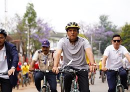 Sports Minister Mansukh Mandaviya participates in Fit India-Sundays on Cycle in Shillong