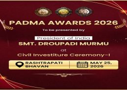 President Murmu to present Padma Awards 2026 at Civil Investiture Ceremony on May 25