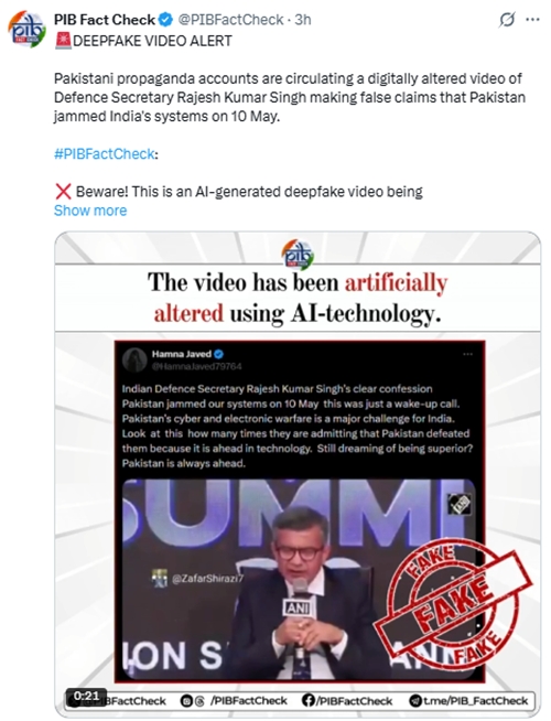 Fact Check: Govt debunks digitally altered video claiming Pakistan jammed India’s systems last year