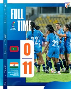 India thrash Maldives 11-nil in opening Group B match of SAFF Women’s Football Championship