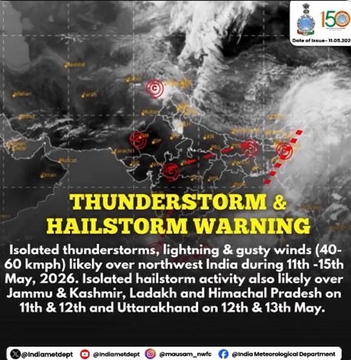 IMD issues an orange alert for rain in Uttarakhand for next 36 hours