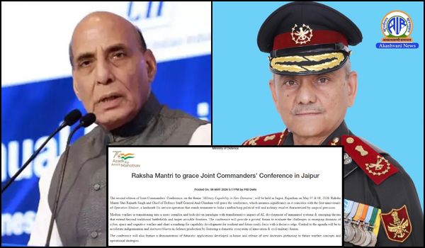 Defence Minister Rajnath Singh and CDS General Anil Chauhan to attend Joint Commanders’ Conference in Jaipur