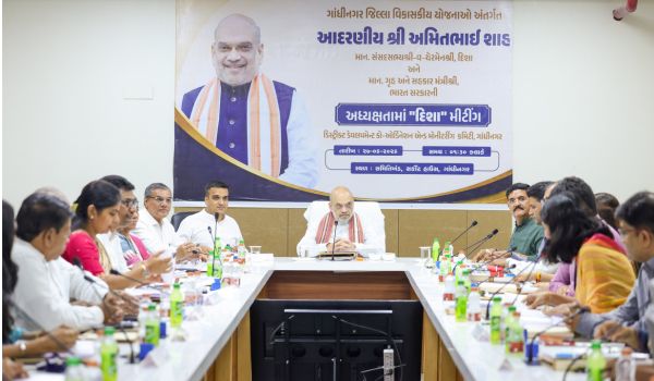 HM Amit Shah chairs DISHA meeting in Gandhinagar, reviews Central schemes implementation