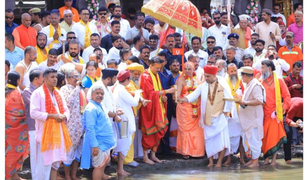 Dhwajstambh Shilanyas ceremony held ahead of Nashik Simhastha Kumbh Mela
