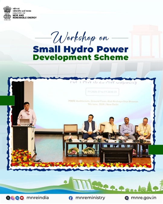 New & Renewable Energy Ministry Organises National Workshop on Small Hydro Power Development Scheme