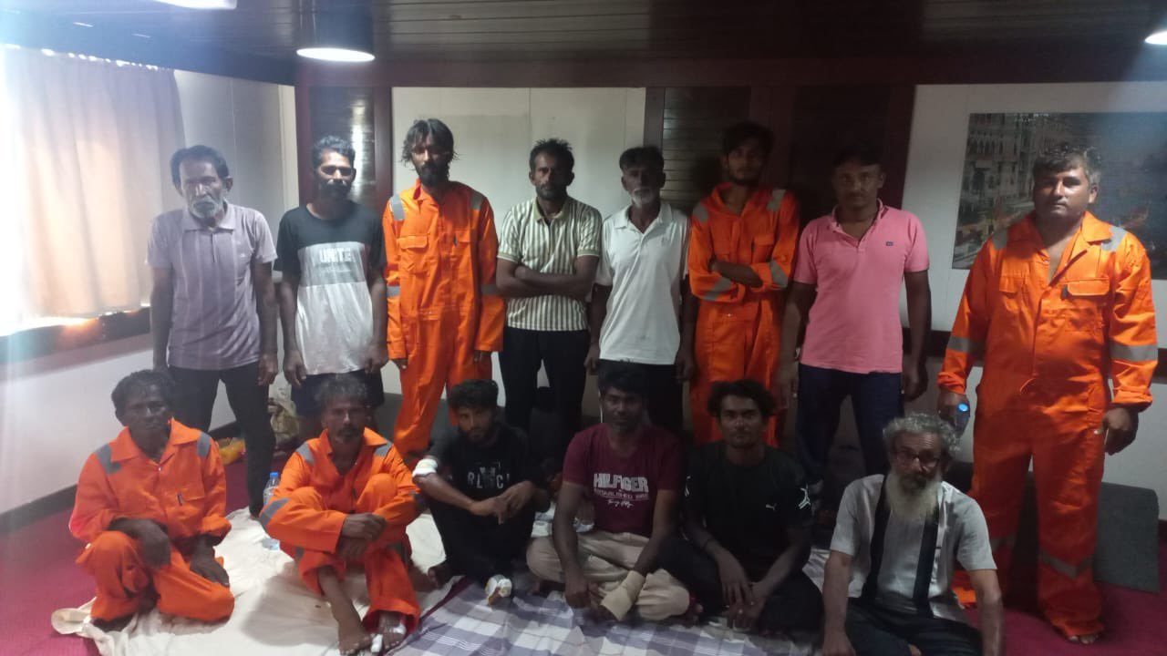 All 14 Indian crew members rescued from a vessel off Oman coast after engine failure