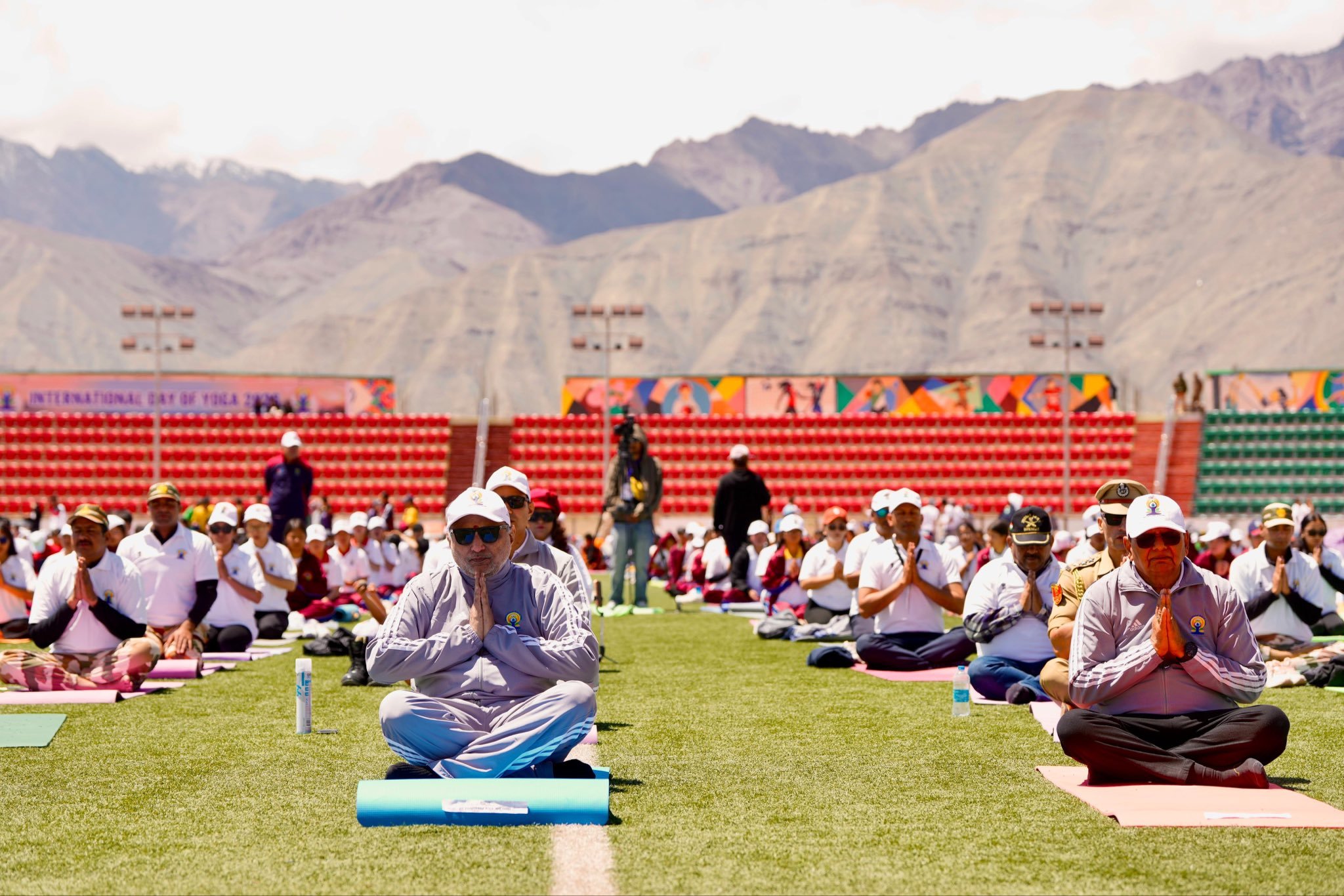 VP Radhakrishnan Participates in Yoga Day Celebrations in Leh, Urges Daily Practice