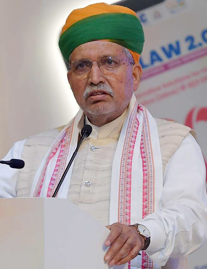 MoS for Parliamentary Affairs Arjun Ram Meghwal distributes prizes at 36th National Youth Parliament Competition