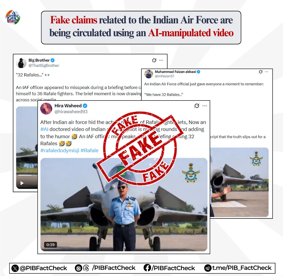 Government debunks social media claims on India’s Rafale fleet strength